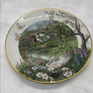 Limited Edition Fine English Porcelain Collector Plate with Pastoral Scene.